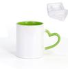 350ML 12oz Leere Keramiktasse Herzhenkel-Typ für Sublimation Ohne Bild Weiße Oberfläche