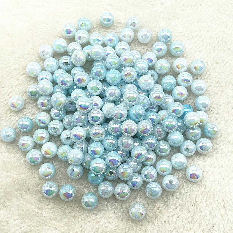 6mm 8mm 10mm Round Acrylic Pearl Beads Loose Spacer Beads for Jewelry Making DIY Bracelet Necklace Pendant Earrings