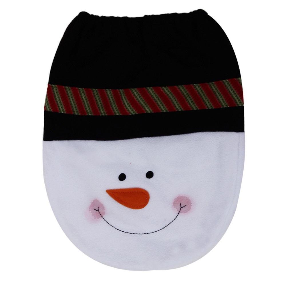 Snowman Toilet Seat Cover Toilet Lid New Year Xmas Christmas Decoration