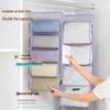Double-Sided Yoga Pants Organizer: Large Capacity Hanging Bag with Mesh Pockets for Closet Doors.