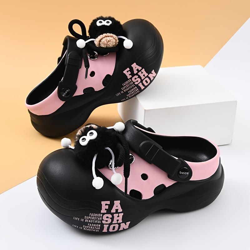 

Домашні та садові капці з підйомом 5 см, милі жіночі літні вуличні антиковзкі шльопанці для жінок, сандалі на товстій підошві 35-36