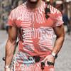 Summer Fashion Men's Abstract Art Graffiti 3D Printed T-shirt Comfortable Soft Breathable Loose Large Casual Sports Versatile Short Sleeve T-shirt