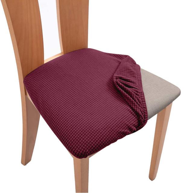 Waterproof Chair Cover Polar Fleece Stretch Cushion Dining Chair Cover Case Easy Install Furniture Protector 1 Pcs Home Decor