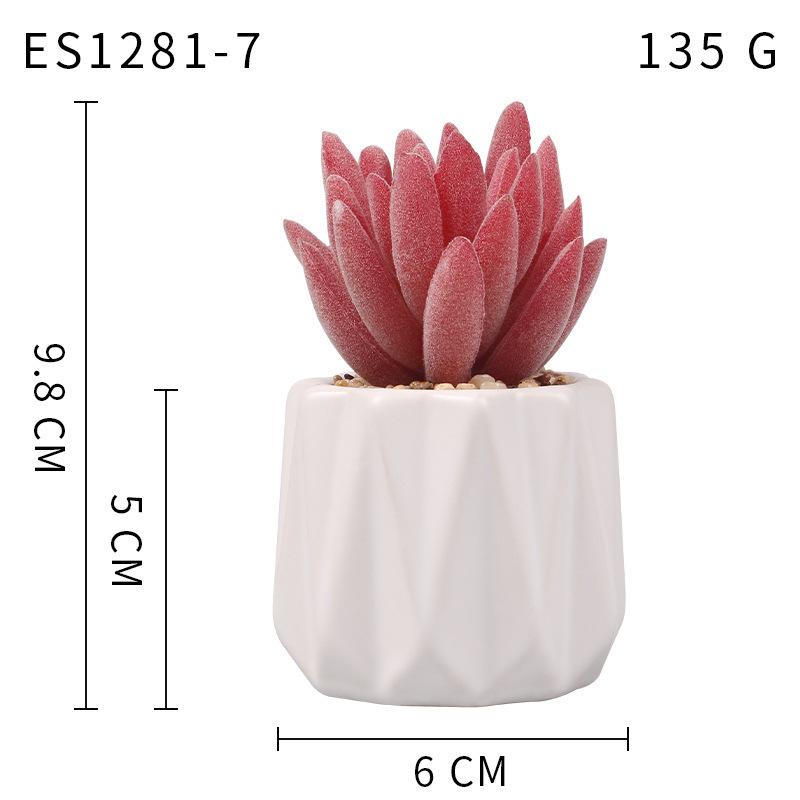 Small, Wavy Cup-Shaped Simulated Succulent Plant Potted Plant, Nordic Office Furniture Fresh Decoration