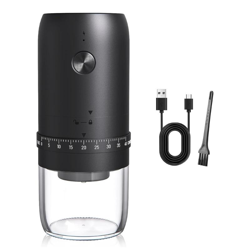 Convenient Electric Coffee Grinder Wireless Coffee Mill Rechargeable Coffee Grinding Tool Coffee Mill for Espresso 1