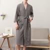 Męski szlafrok Solid Color V Neck Cardigan Absorpcja wody Oversize męska piżama do domu