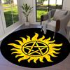 Supernatural Round Area Rug,Carpet Rug for Living Room Bedroom Sofa Playroom Decor,Non-slip Floor Mat