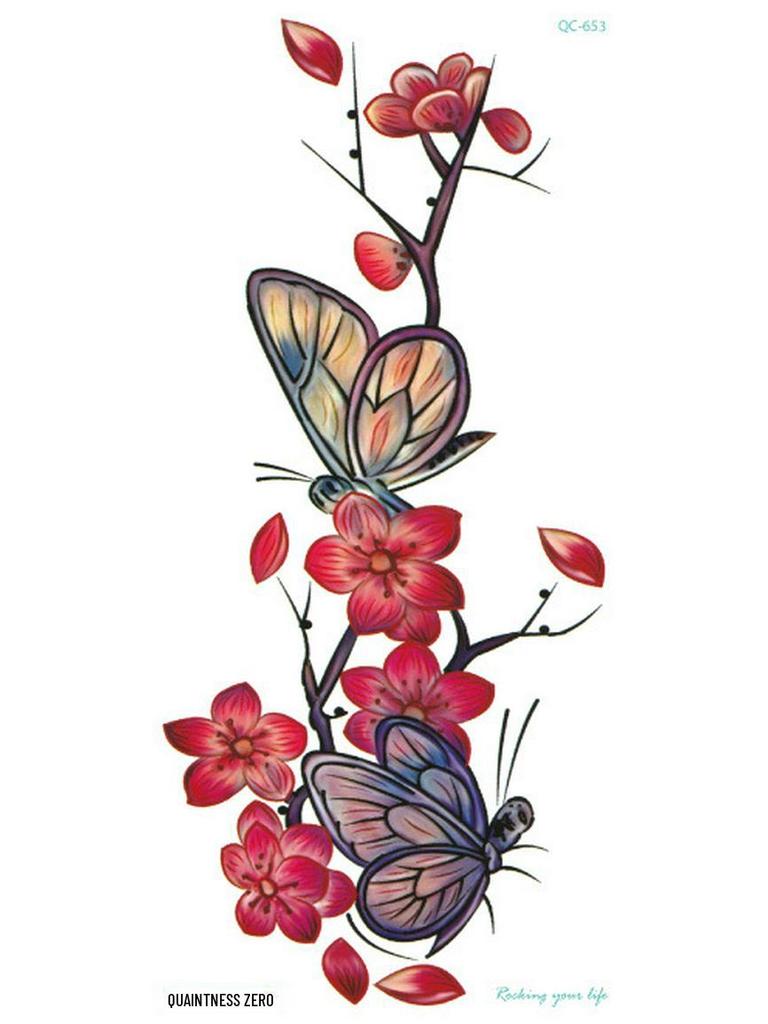 Ruicailong Pegatinas de Tatuaje de Brazo Floral 3D Impermeables para Mujer - Diseño Elegante y Sexy