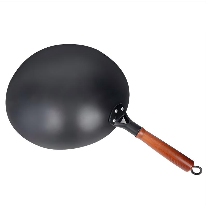 Wutuo Old Style Iron Wok with Wooden Lid