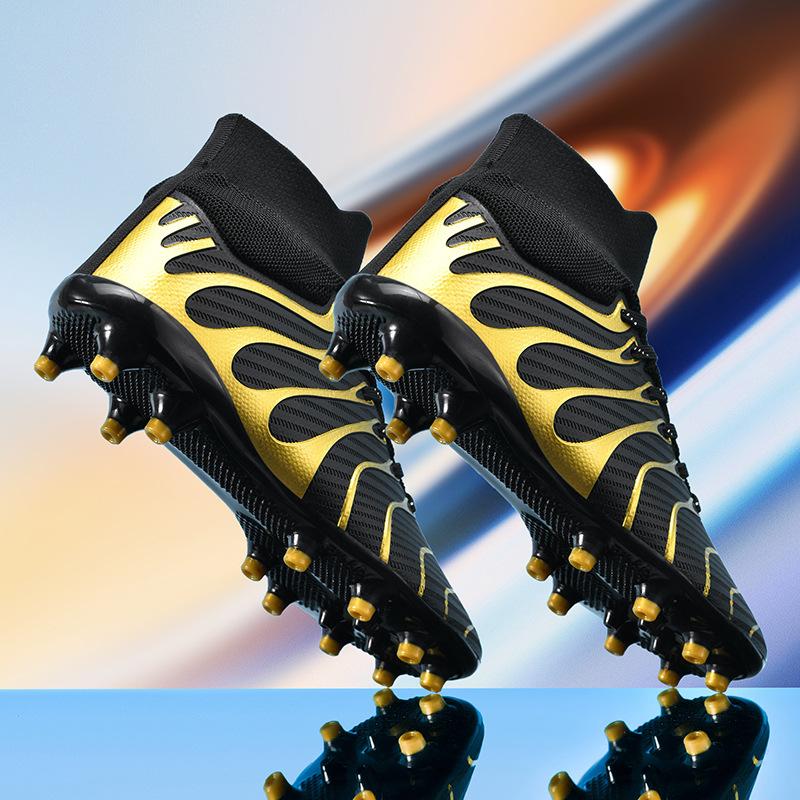 New high-top football shoes AG spikes youth training shoes artificial turf sports shoes manufacturer shoes