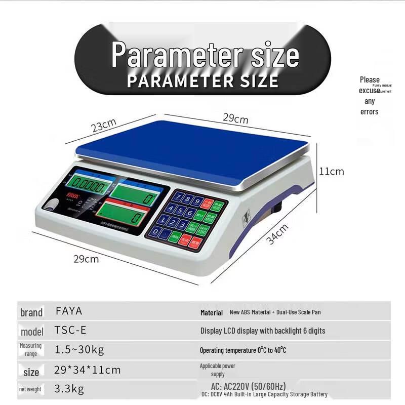FAYA Electronic Counting Platform Scale