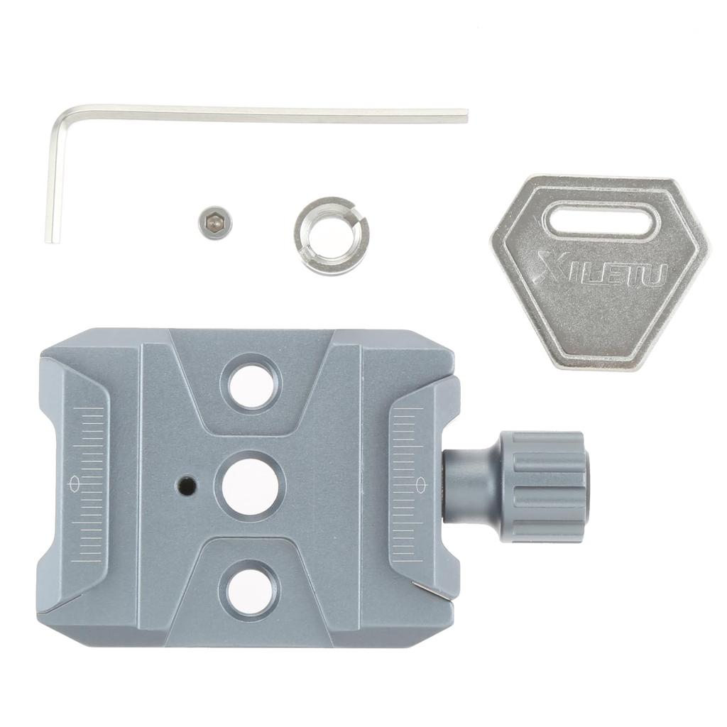 Quick Release Clamp Base Plate for 38mm Standard Clamp with Screw and Screw Aluminum Compatible with Quick Release Clamp QR Camera Mount Tripod Quick