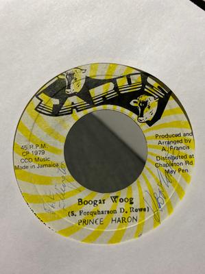 7inch Record PRINCE HERON  Boogar Woog NONE Tarus 1979 Jamaica Reggae Ska  Dub Used