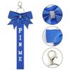 Pack of 8 Elegant Glitter Cheerleader Keychain Accessories Rhinestones Cheer Bowknot Ribbon Sports Team Spirit Gifts