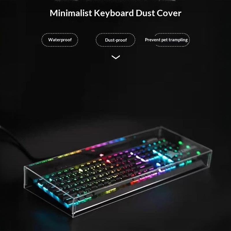 Clear Acrylic Mechanical Keyboard Dust Cover Protector Case For 75/87Key Transparent Anti-Dust Keyboard And Mouse Cover