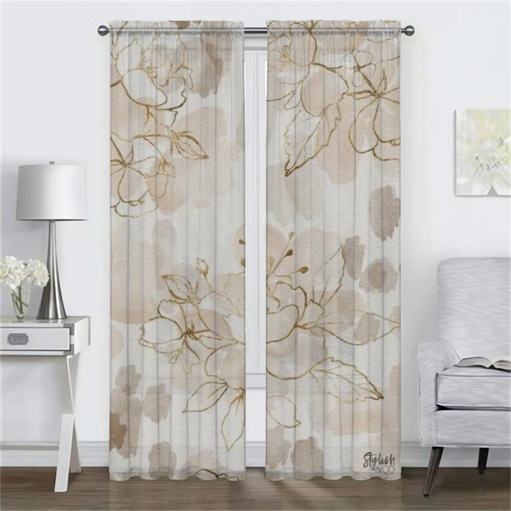 Blumen Trennvorhänge für Wohnzimmer Vorhangschattierungen Mückenschutzvorhänge 2 Stück Halloween Dekoration Tüll für Schlafzimmer