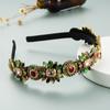 Hairband-style Exaggerated Fabric Hairband with Flower-shaped Headband and Thin Edge Accessory for The Hair