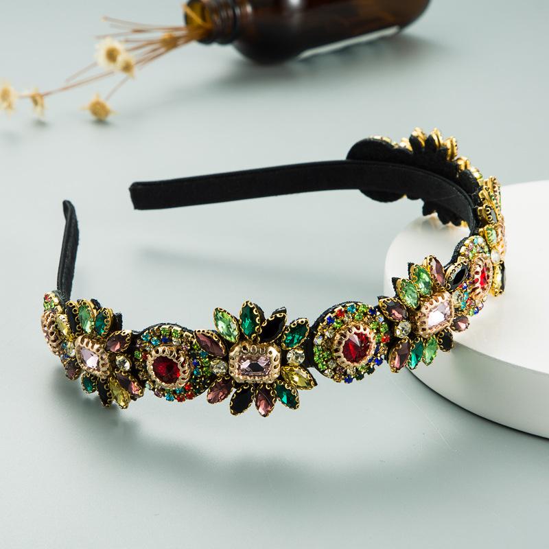 Hairband-style Exaggerated Fabric Hairband with Flower-shaped Headband and Thin Edge Accessory for The Hair