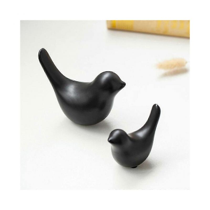 Small Animal Statues Home Decor Modern Black Decorative Ornaments for Living Room, Bedroom, Office