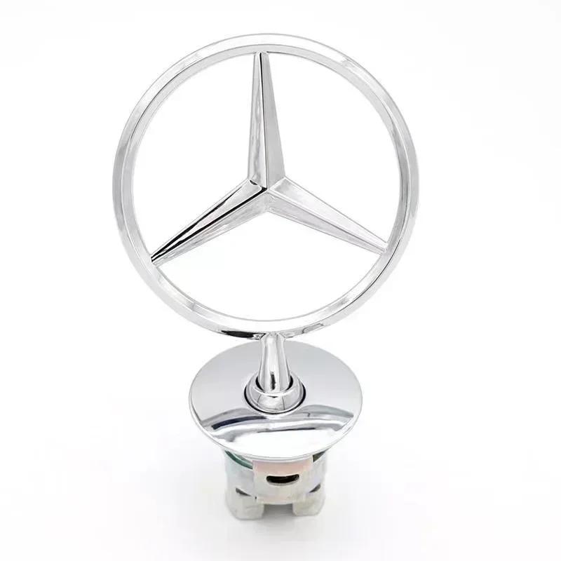 

Car Sticker For Mercedes Benz 44MM Chrome Car Star Hood Badge Front Emblem Logo for Mercedes Benz C E S Class W204 W205 W212 W21 срібний