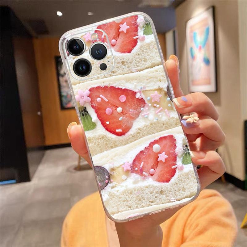 Strawberry Cat Cartoon Phone Case For Iphone 17ProMax 17 Pro Air 16 15 14 13 Pro Max 16 15 14 13 Pro 15Plus