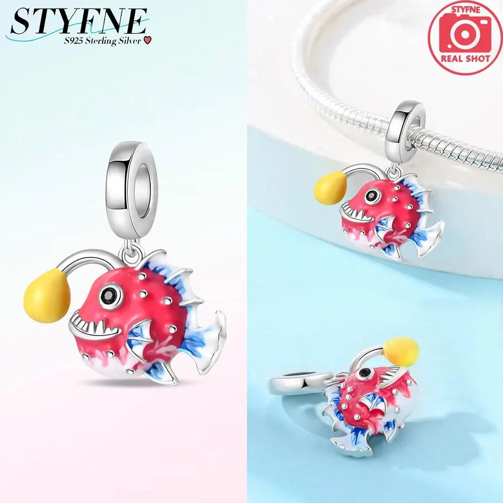 Charms Copper Firefly Ocean Star Octopus And Fish Glowing Changing Color Trendy Original Bracelets Diy Fine Jewelry Gifts