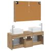 Bathroom Cabinet Set 4 pcs Artisan Oak Wood Based Material