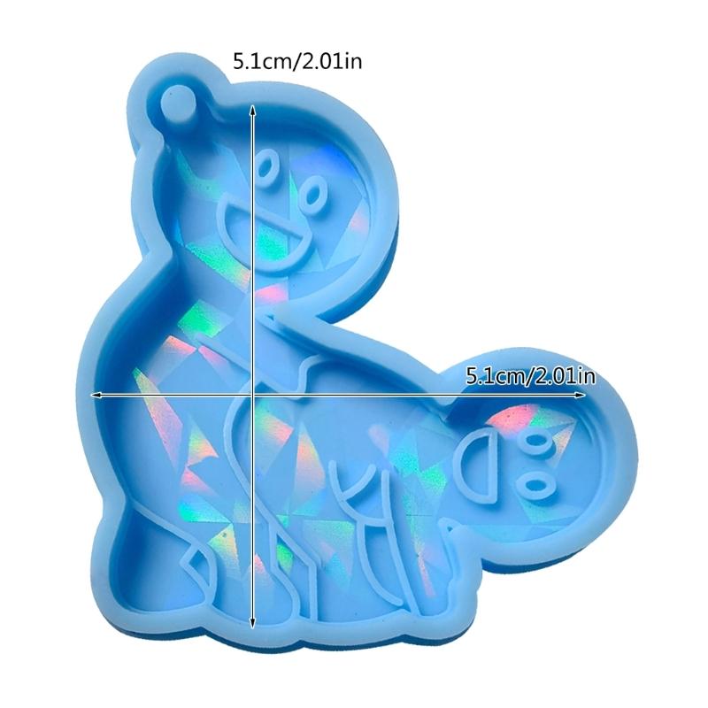 Funny Shaped Silicone Mold Holographic Resin Mold DIY Keychain Jewelry Earring Pendant Tool Crafts Making Supplies