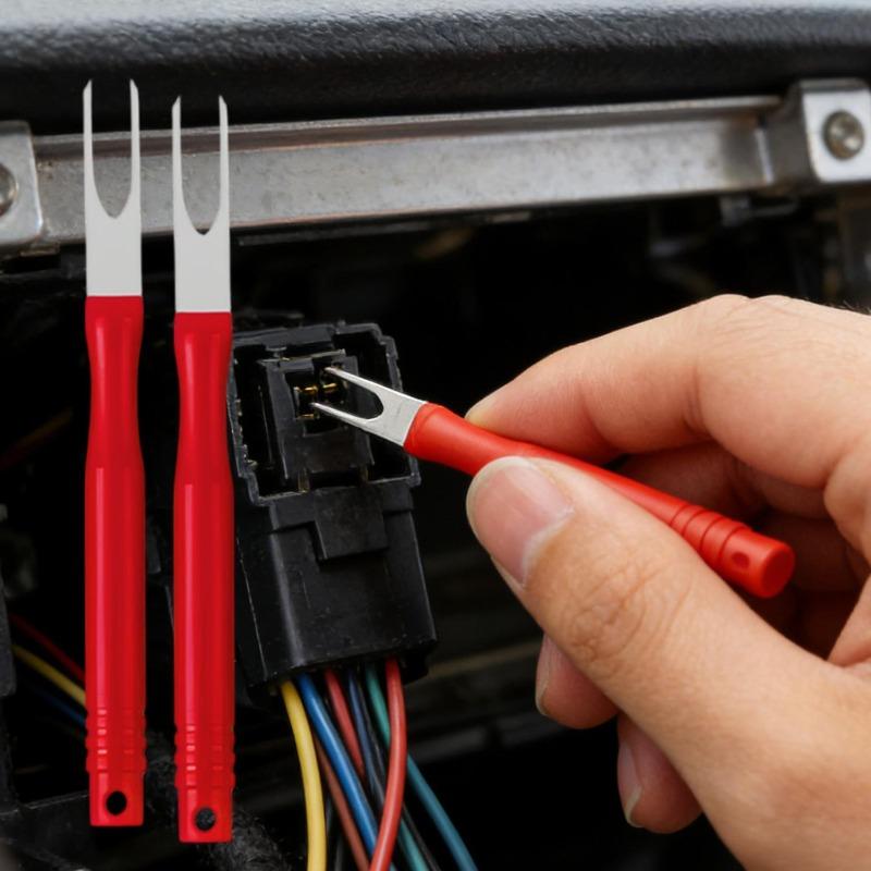 Car Terminal Removal Tool Kit Uto Cable Plug Remover 21pcs Red Terminal Removal Tool Electrical Connector Pin Puller Tool Kit
