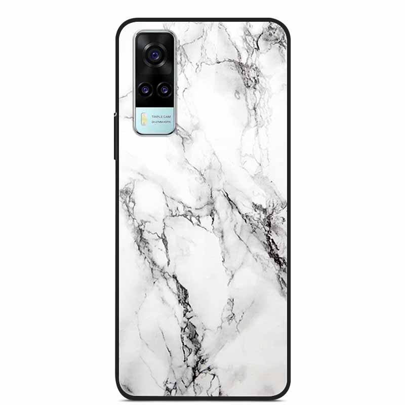 For vivo Y53S 4G Case Y31 2021 Tempered Glass Hard Back Case for vivo Y31 2021 Phone Cover Cat Bumper Fundas Capa For vivoY53 5G
