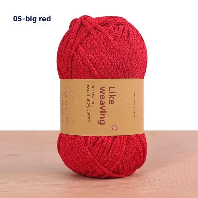 Round 2mm Cotton-Linen Yarn for DIY Crochet Bags & Hats