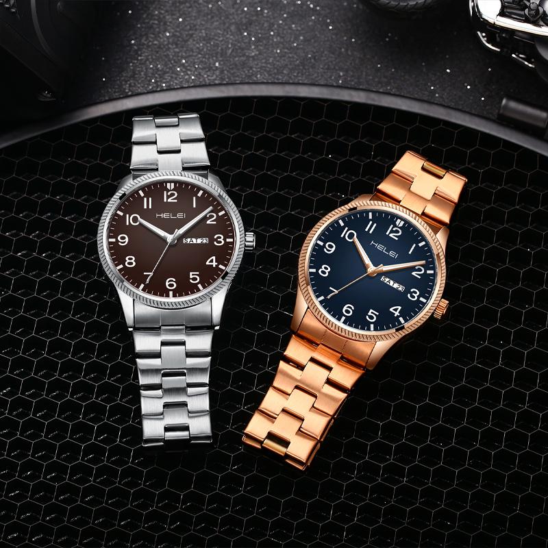 Men Clock Quartz Date Luxury Man Wristwatch Waterproof Luminous Stainless Steel Men's Watches Reloj
