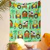 Farm Animals and Tractors Pattern Patterned tapestry home decor, suitable for bedroom and living room, gift