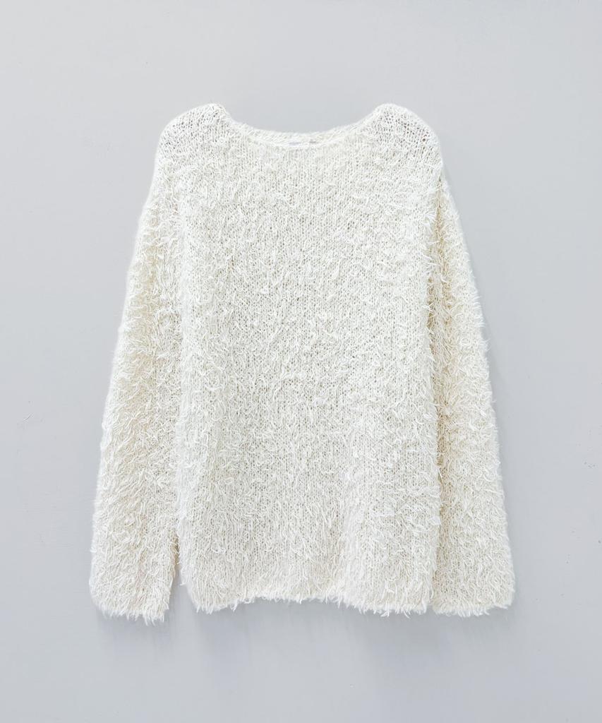 LYNTE Feathering Alpaca Knit (Ivory)