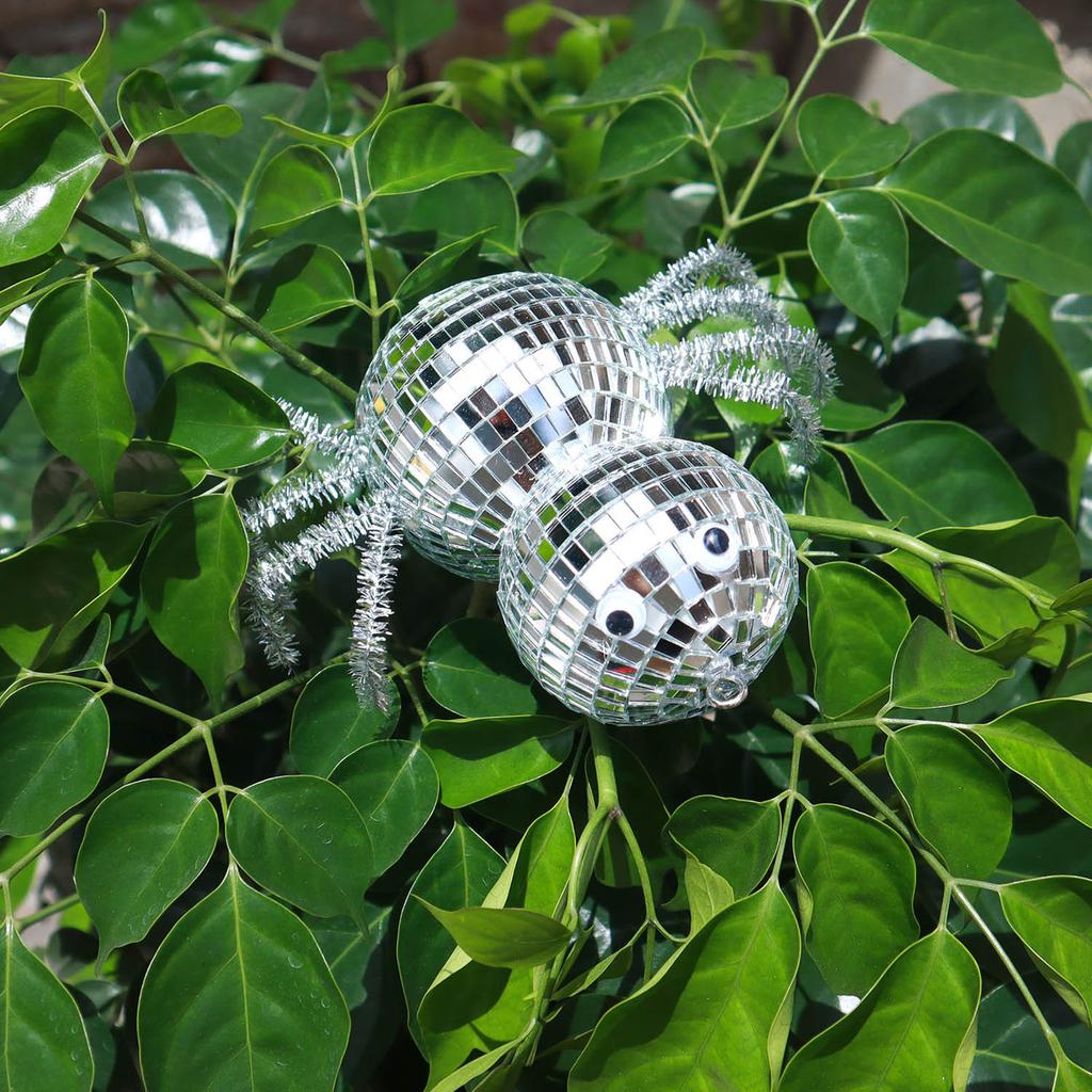 Glitter Spider Disco Ball Decoration For Halloween Party Tabletop Centerpiece Christmas Birthday Celebration Accessory