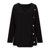 Ladies' Fashionable Casual Hollow V-neck Solid Color T-shirt Long Sleeved Top