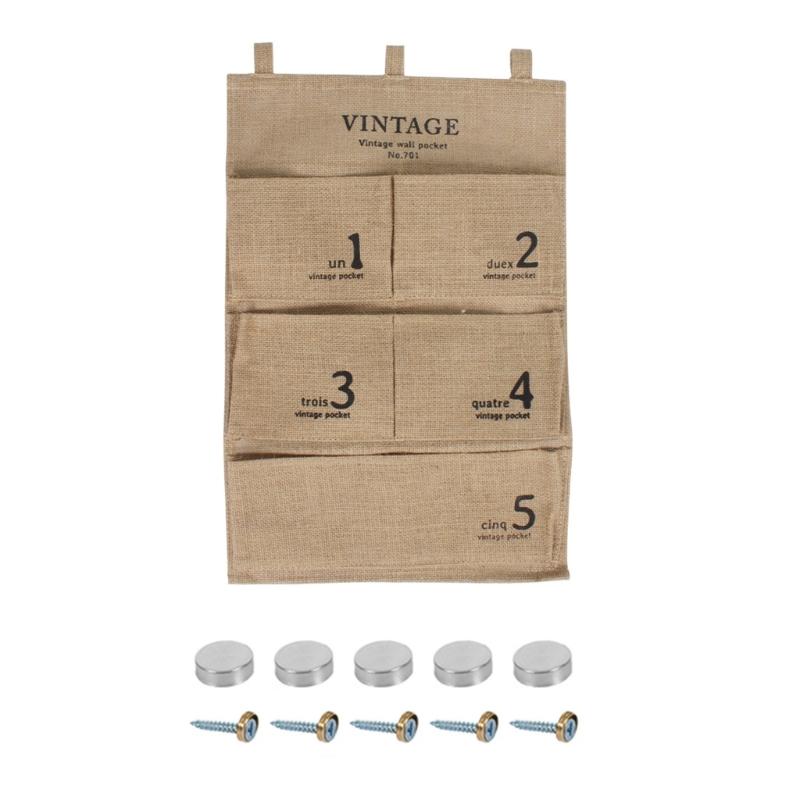 

Multiple Pocket Wall Mount Storage Organizers Convenient Wall Mounted Storage Bag Cloth Bag for Space Saving in house large