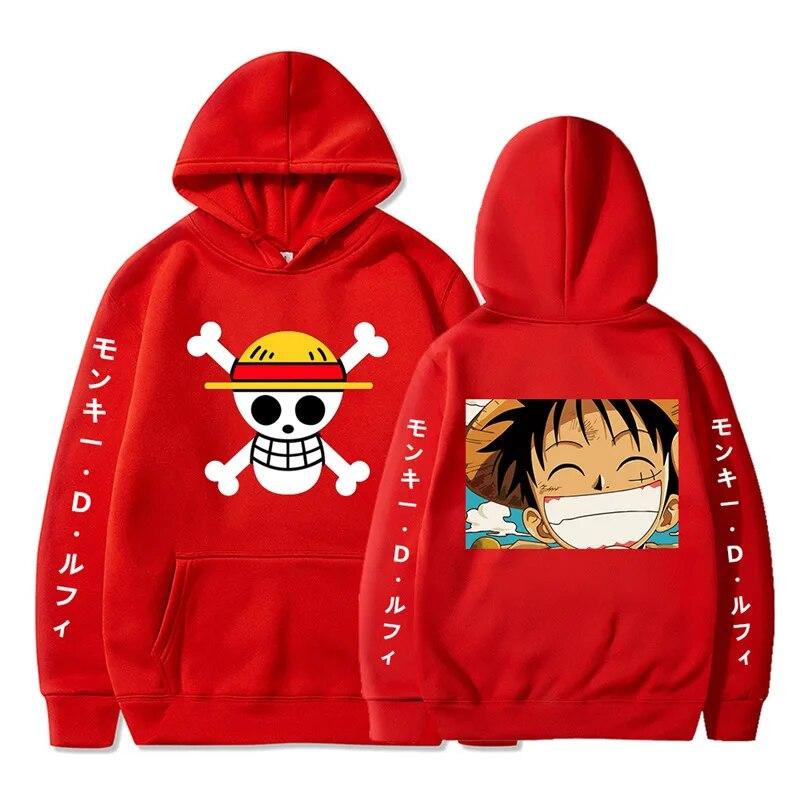 Anime Street Clothing 2024 New Luffy Hoodie Men's and Women's Hip Hop Top Casual Sports Shirt