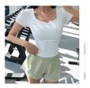 Women's Quick-Dry High-Waist Running Shorts, Anti-Exposure, Two-Piece Design.