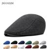 Cap Hat Men's Autumn and Winter Woolen Light Board Beret Warm Forward Hat British Soft Top Newsboy Hat