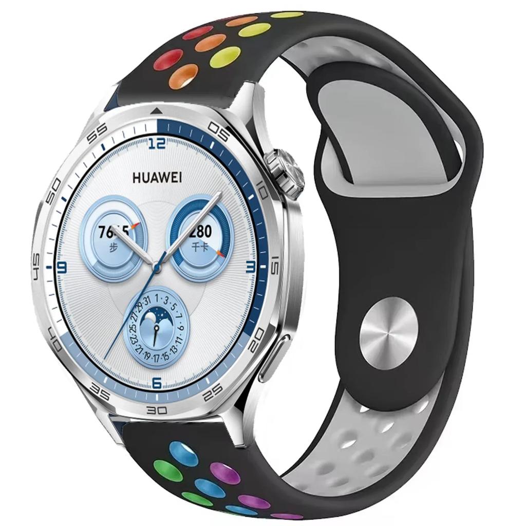 22mm 20mm 18mm Silicone Strap For Huawei Watch GT5/4/3 Pro 46mm Two-color Wristband Huawei Watch GT5 Pro 42mm GT4-5 41mm Correa