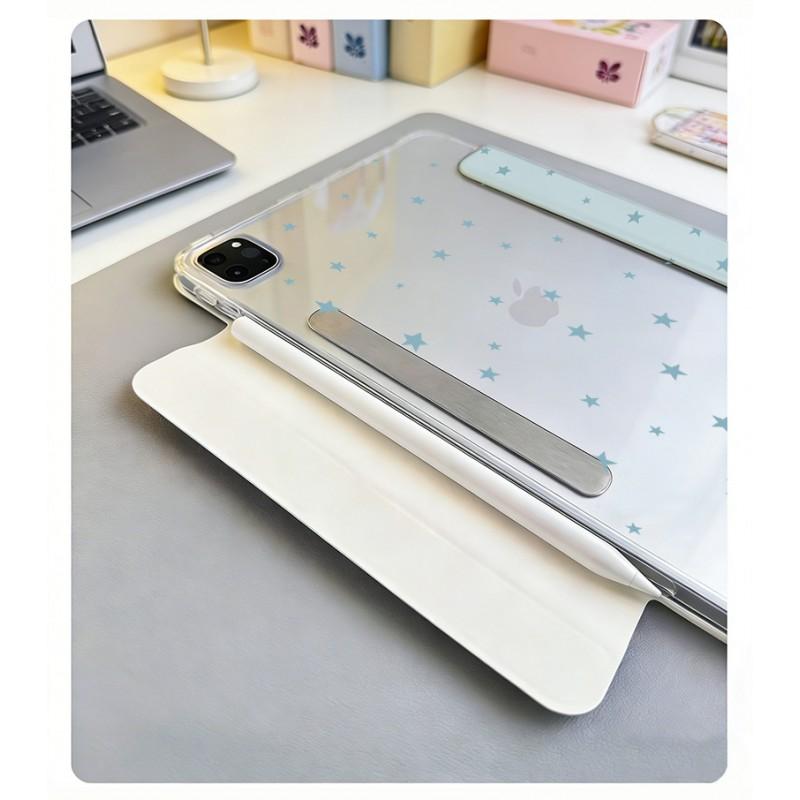 Magnetic Detachable Multi-Fold Case IPad 10.2 10.9 Air 11 Pro With Auto Sleep Acrylic PU Leather Cartoon Style