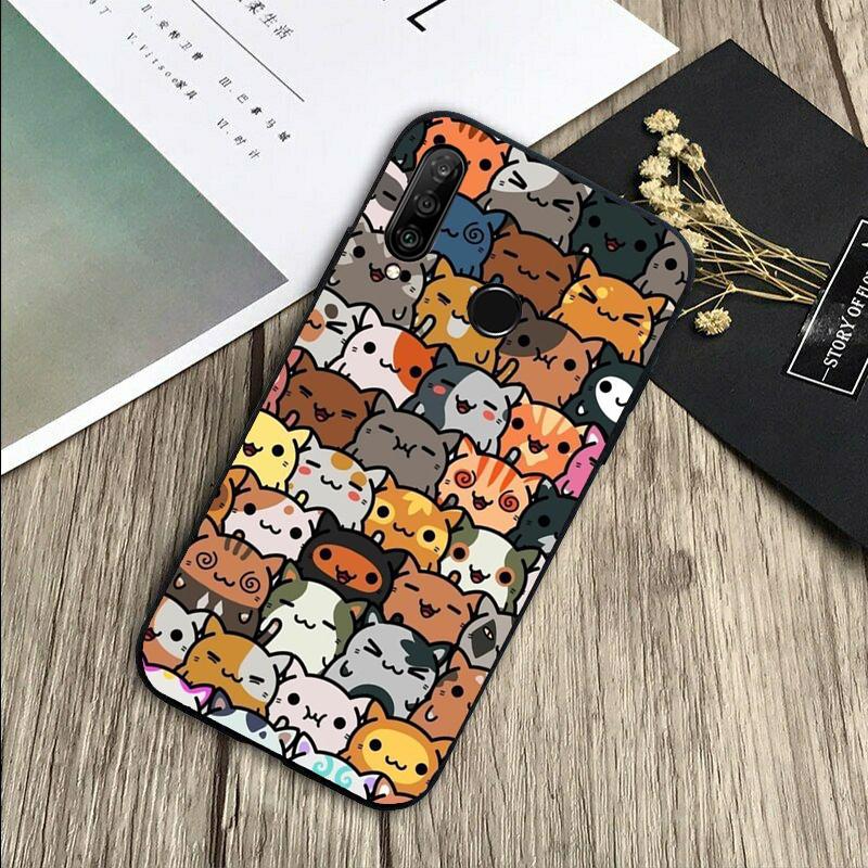 Funny cute cats For Huawei Nova 8i 11i 12i 12s 9 10 SE Y60 Y70 Y90 Y72 Y73 Y61 Y91 P60 Pro P30 P40 Lite Case