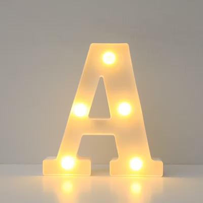 LED Letter A Lamp 16.5 Cm Battery-Powered Table Wall Decoration for a Party