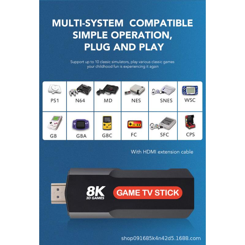 X2PLUS TV-Spielkonsole - Drahtlose Controller, Zwei-Spieler-Spielkonsole, HDMI-Arcade