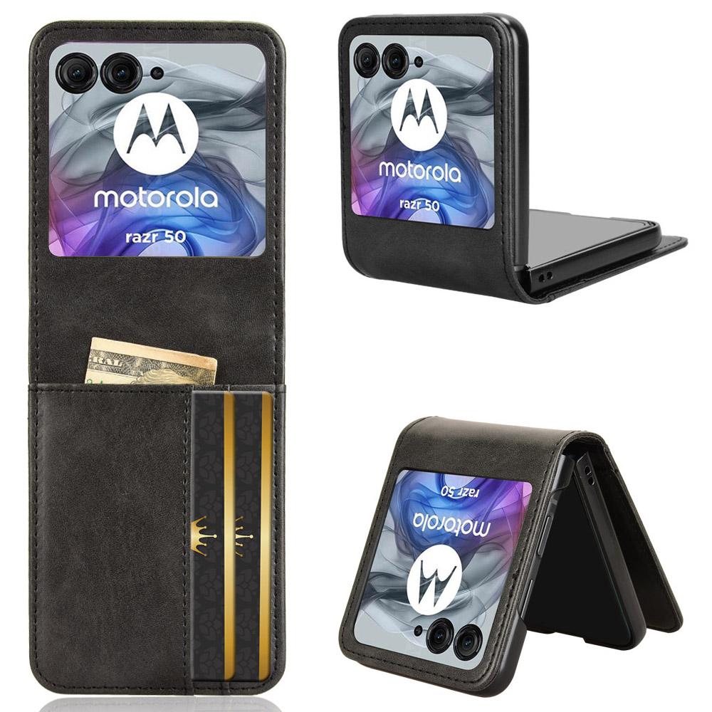 

Для Motorola Razr 60/Razr 50 5G Чехол-кошелек Противоударный Кожаный Чехол для Телефона Black