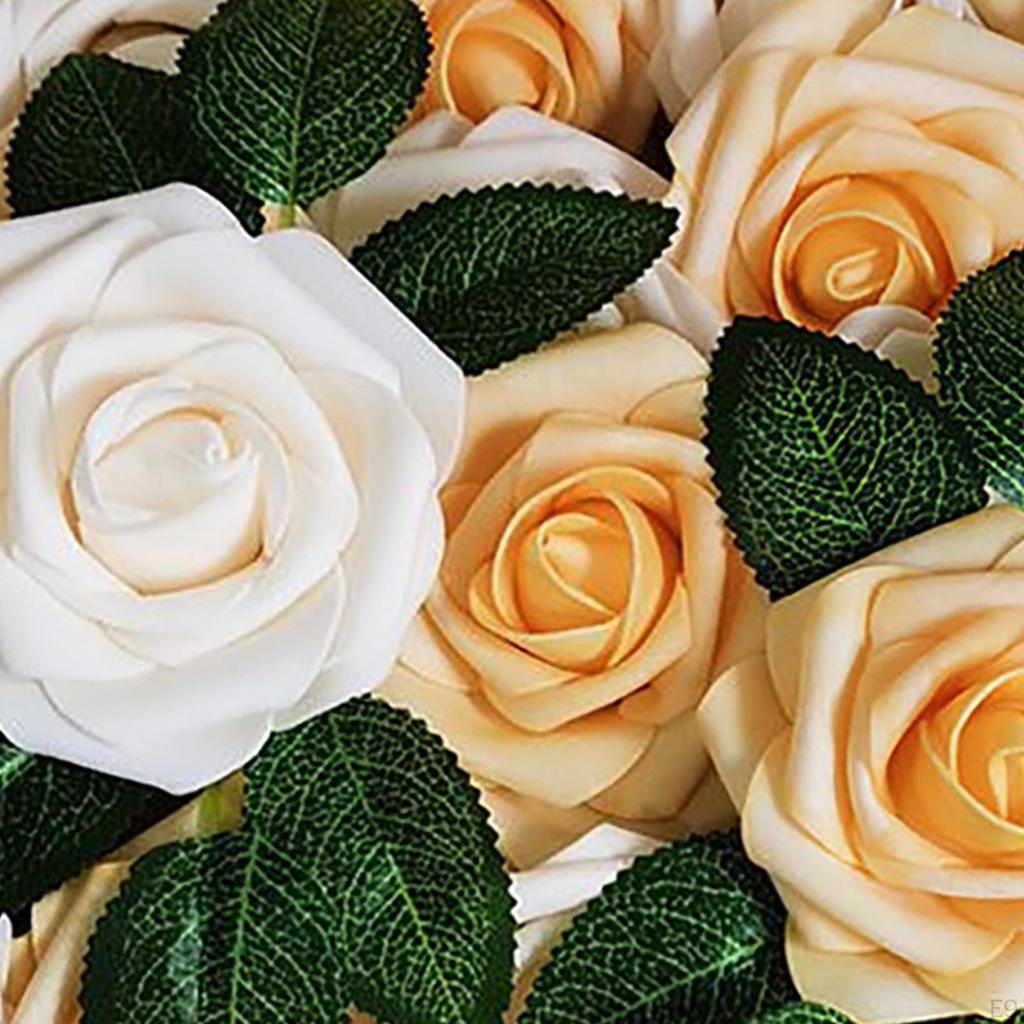 25Pcs Foam Rose Bulk with Wedding Bouquets Centerpieces Bridal Shower Party Home DIY Artificial