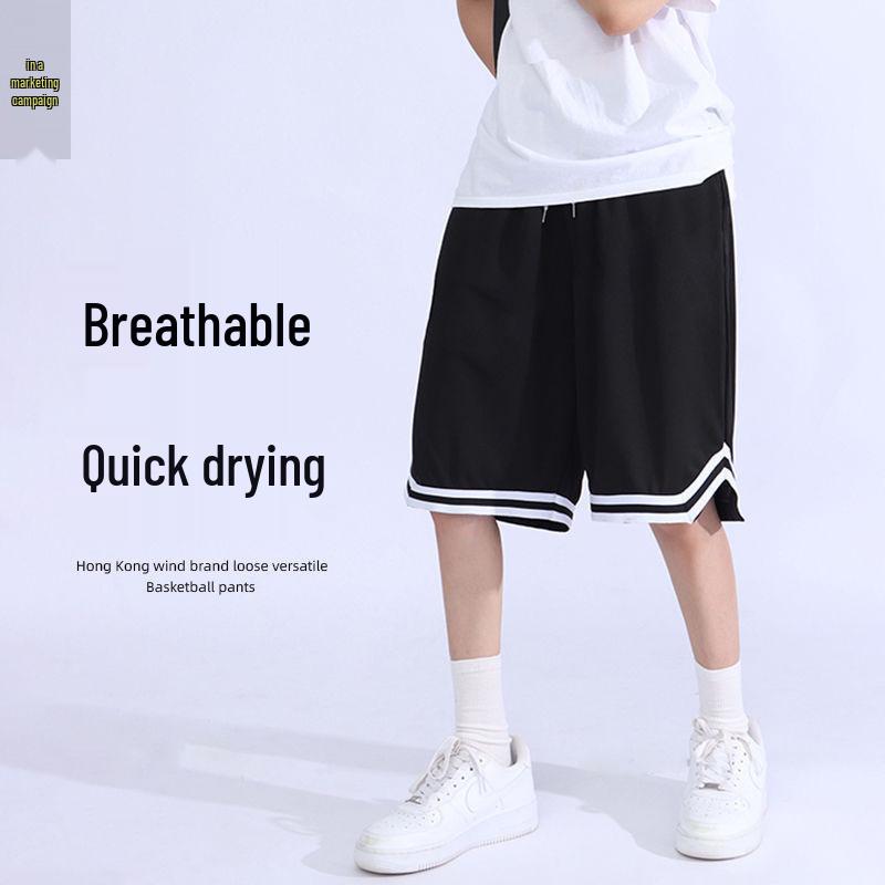Men's Casual Loose Fit Basketball Shorts with Pockets - Teen Streetwear Summer Style