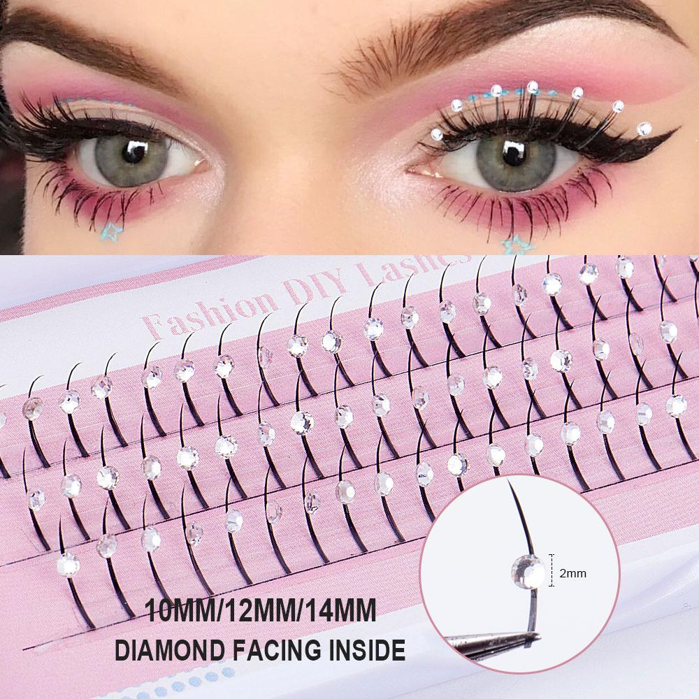 

Single Cluster Of Rhinestone Fairy Hair, Single Performance Banquet False Eyelashes, Exaggerated Style Eyelashes