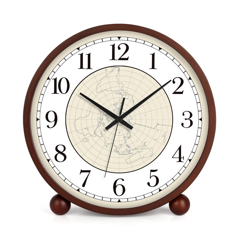 Настольные часы из массива дерева Креативные настольные часы для кабинета Простые настольные часы Гостиная Дом Размещение Настольное украшение Сидячие часы .